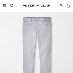 Peter Millar eb 66 5 pocket pants in Gale Grey.